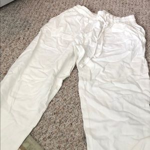 White beach pants